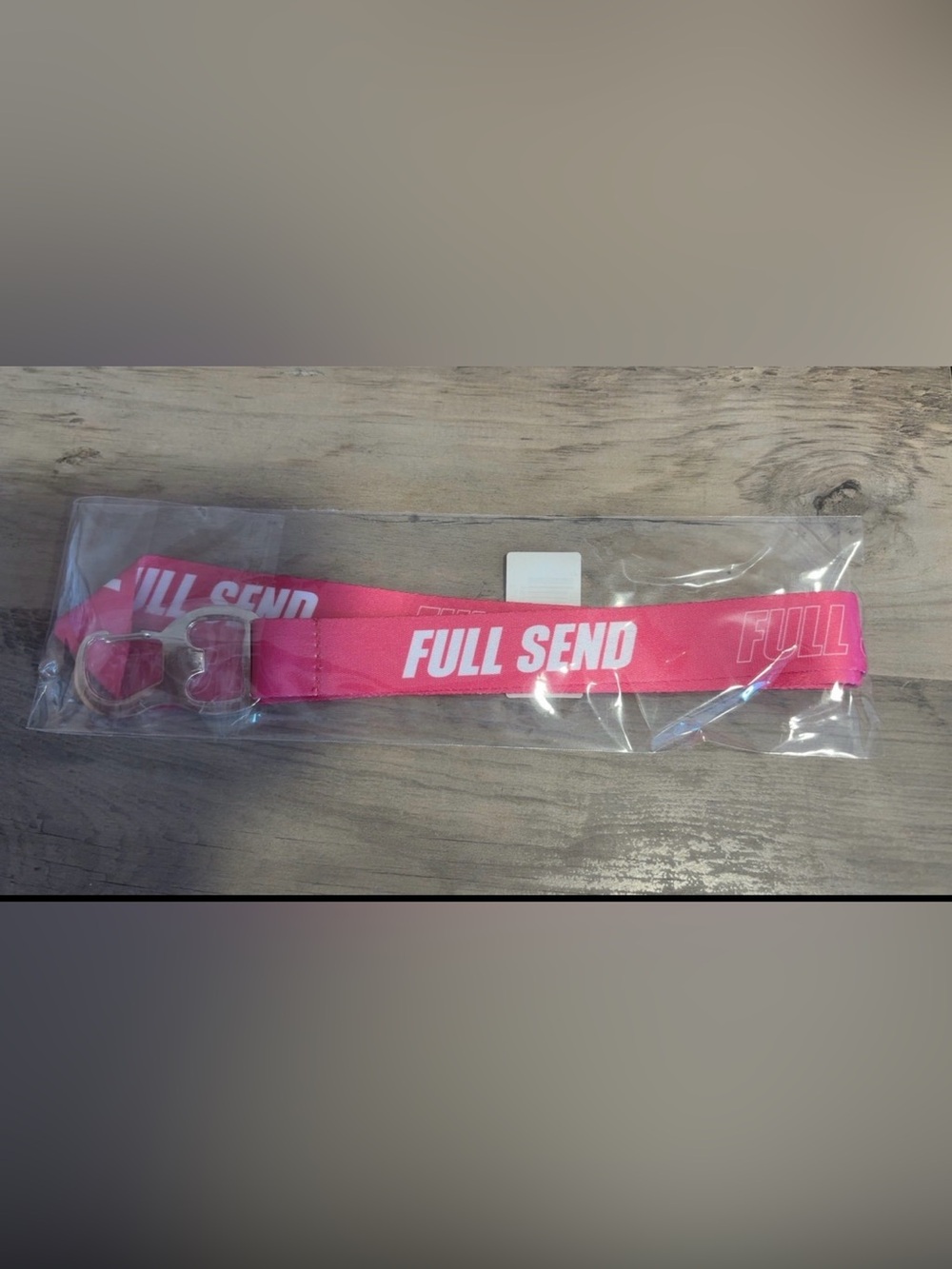 Full Send Pink Lanyard w/ Carabiner & Bottle Opener